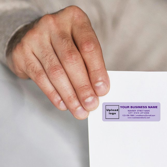 Marque commerciale sur adresse de retour monochrom (Monochrome purple return address label with your business brand)