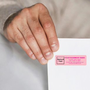 Marque commerciale sur adresse de retour rose mono