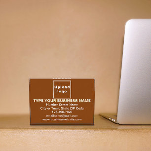 Marque commerciale sur bloc photo rectangle Brown