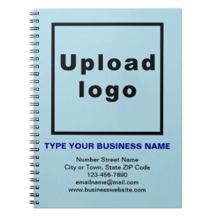 Marque commerciale sur Carnet bleu clair