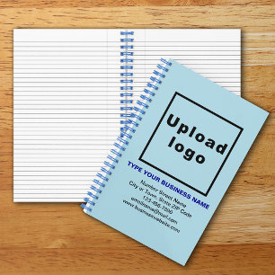 Marque commerciale sur Carnet spiral bleu clair