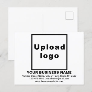Marque commerciale sur carte postale blanche