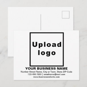 Marque commerciale sur carte postale blanche