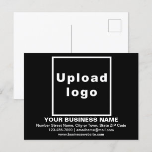 Marque commerciale sur carte postale noire