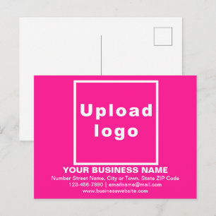 Marque commerciale sur carte postale rose
