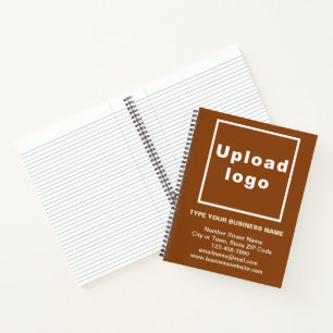 Marque commerciale sur grand Carnet Brown à spiral