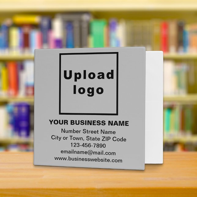 Marque commerciale sur un classeur gris (Build brand name awareness. Your business brand on gray binder.)