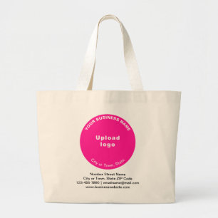 Marque d'affaires en forme ronde rose sur Sac four