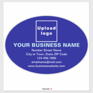 Marque d'affaires sur Bleu Grand Sticker en vinyle
