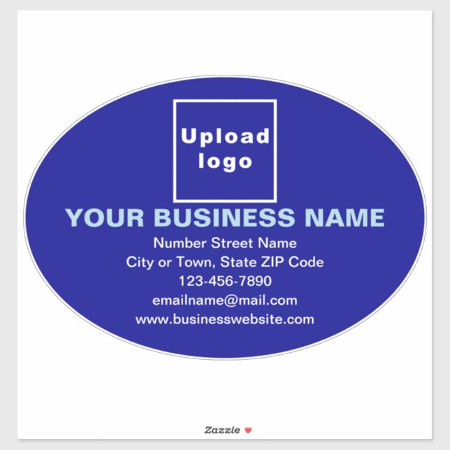 Marque d'affaires sur Bleu Grand Sticker en vinyle (Feuille)