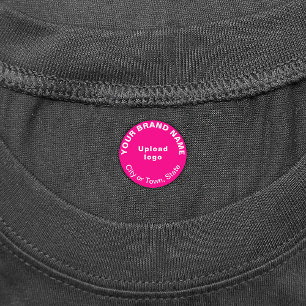 Marque d'affaires sur Étiquette de vêtements ronds