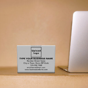 Marque d'affaires sur le rectangle gris Bloc photo