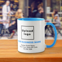 Marque d'affaires sur Mug Combo bleu clair