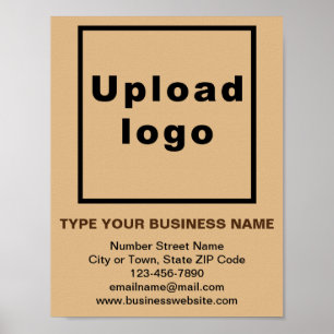 Marque d'affaires sur petit affiche Brown