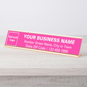 Marque d'affaires sur plaque de nom long bureau ro