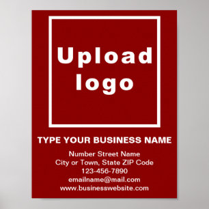 Marque d'affaires sur Red Small Poster