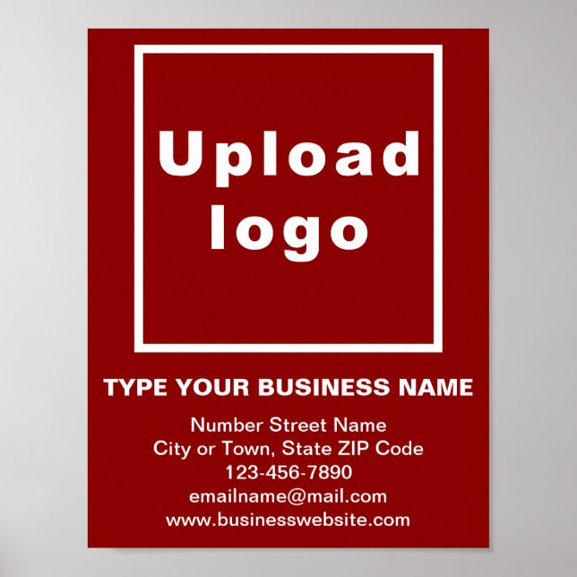 Marque d'affaires sur Red Small Poster (Devant)