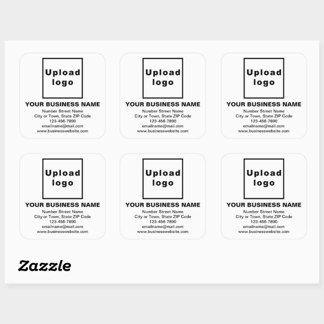 Marque d'affaires sur Sticker Carré blanc (Feuille)