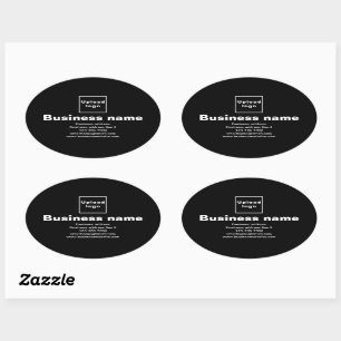 Marque d'affaires sur Sticker en forme ovale noire