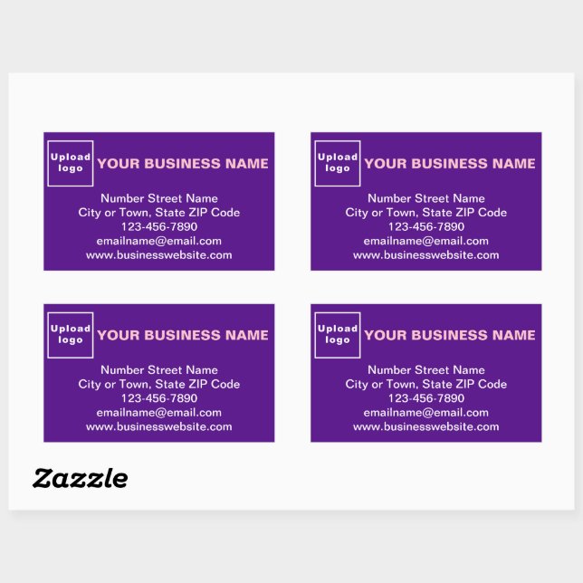 Marque d'affaires sur Sticker Rectangle violet (Feuille)