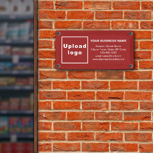 Marque d'affaires sur une petite bannière rouge