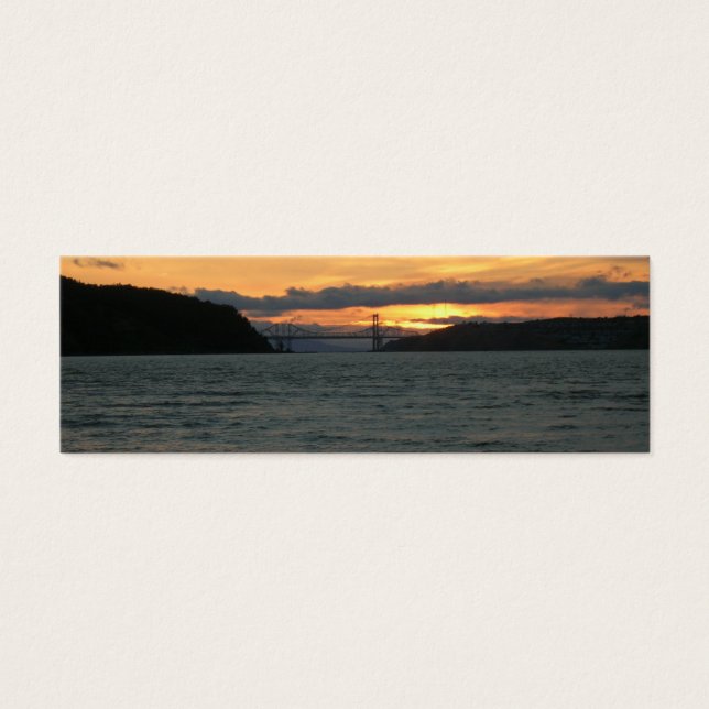 Marque de livre - Pont au coucher du soleil (Devant)