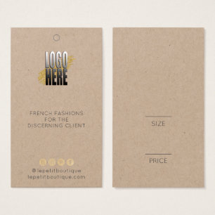 Marque de prix pour vêtements Kraft modernes avec
