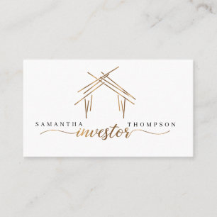 Marque de Realtor avec maison en carte de visite o