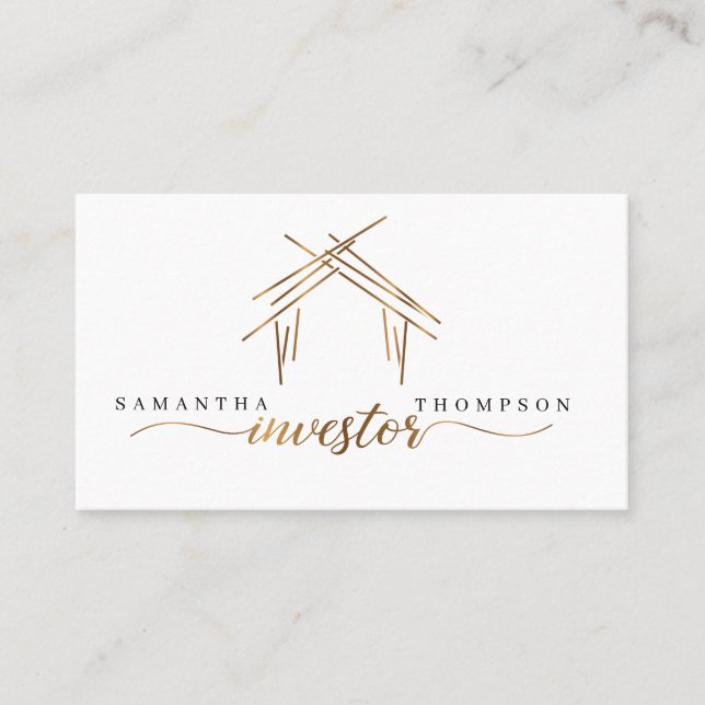 Marque de Realtor avec maison en carte de visite o (Devant)