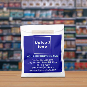 Marque d'entreprise bleue   Sacs en papier