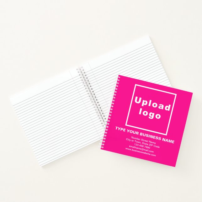 Marque d'entreprise sur Carnet Carré rose (Intérieur)
