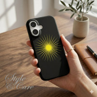 Marque d'étoile brillante jaune brillant sur noir