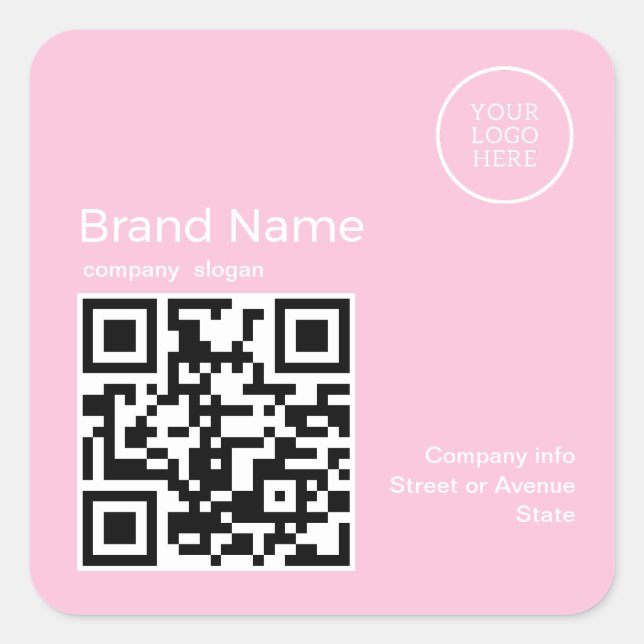 Marque élégante avec logo et étiquette de code Qr (Devant)