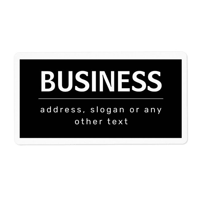 Marque ou nom d'entreprise moderne gras | Noir et  (Devant)