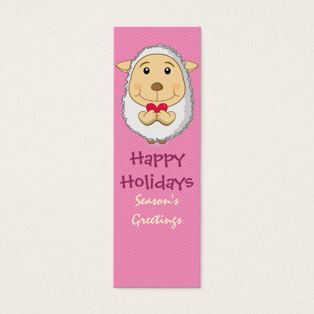 Marque-page Mouton Rose (Devant)