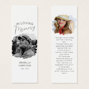 Marque-page photo avec effet gravé Memorial 2