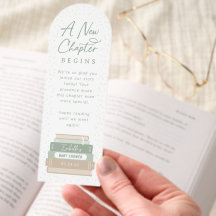 Marque-page pour Baby Shower "Un Nouveau Chapitre