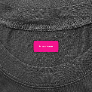 Marque sur Étiquette de vêtements Rectangle rose