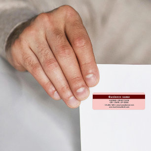 Marque surlignée sur adresse de retour rouge clair
