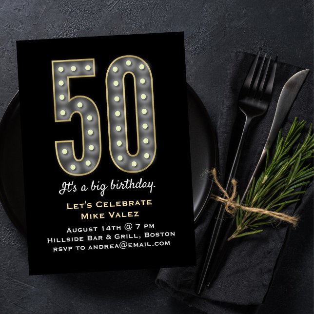 Marquee 50 Years Birthday Invitation (Creator Uploaded)