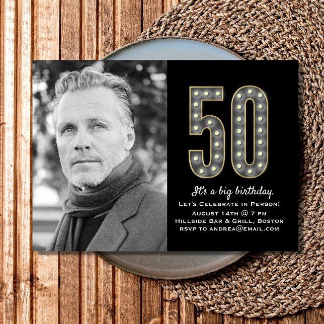 Marquee 50 Years Photo Invitation (Creator Uploaded)