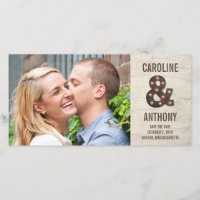 Marquee Ampersand Save The Date Photo Cards