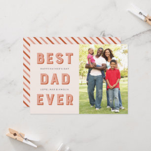 Marquee Father's Day Card - Rust