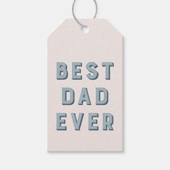 Marquee Father's Day Gift Tag - Navy (Front)