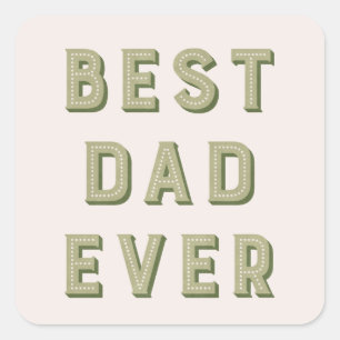 Marquee Father's Day Sticker - Moss