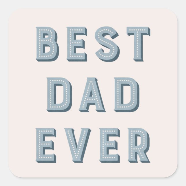 Marquee Father's Day Sticker - Navy (Front)