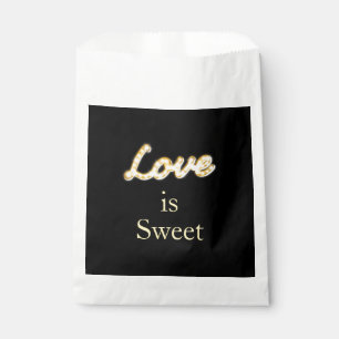 Marquee Lights Favour Bag - black