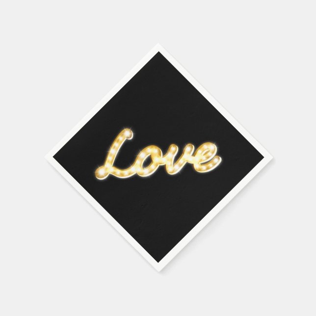 Marquee Lights Napkin - black (Corner)