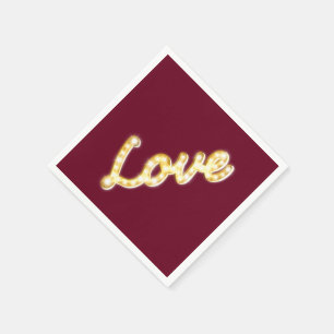 Marquee Lights Napkin - marsala