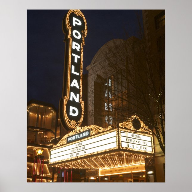 Marquee of Arlene Schnitzer auditorium Poster (Front)